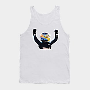 Fernando Alonso celebrating his podium finish at the 2021 Qatar Grand Prix Tank Top